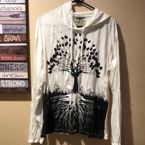 Sure Design hooded long sleeve all cotton top tee